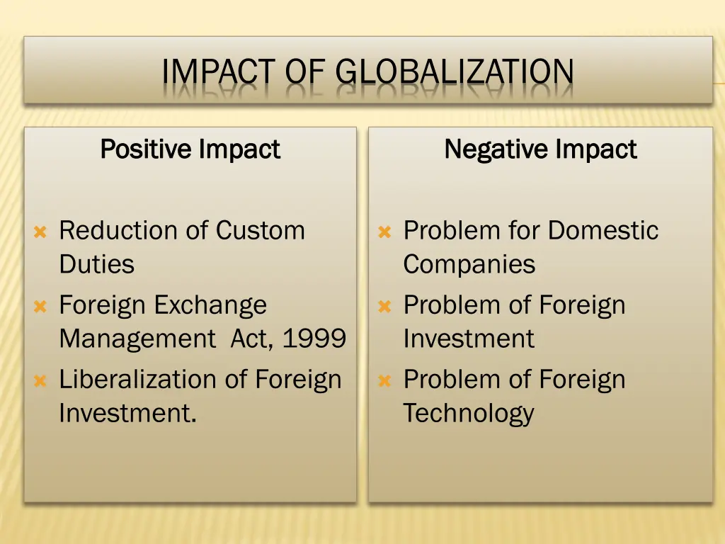 impact of globalization