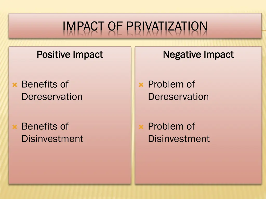 impact of privatization