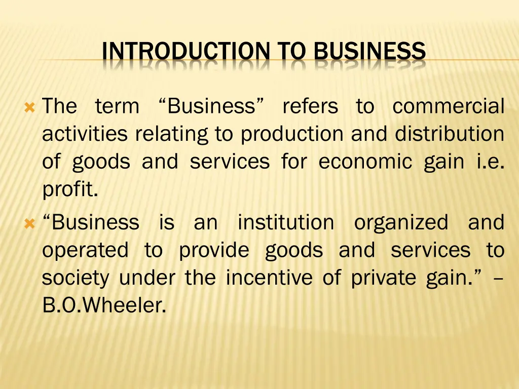 introduction to business