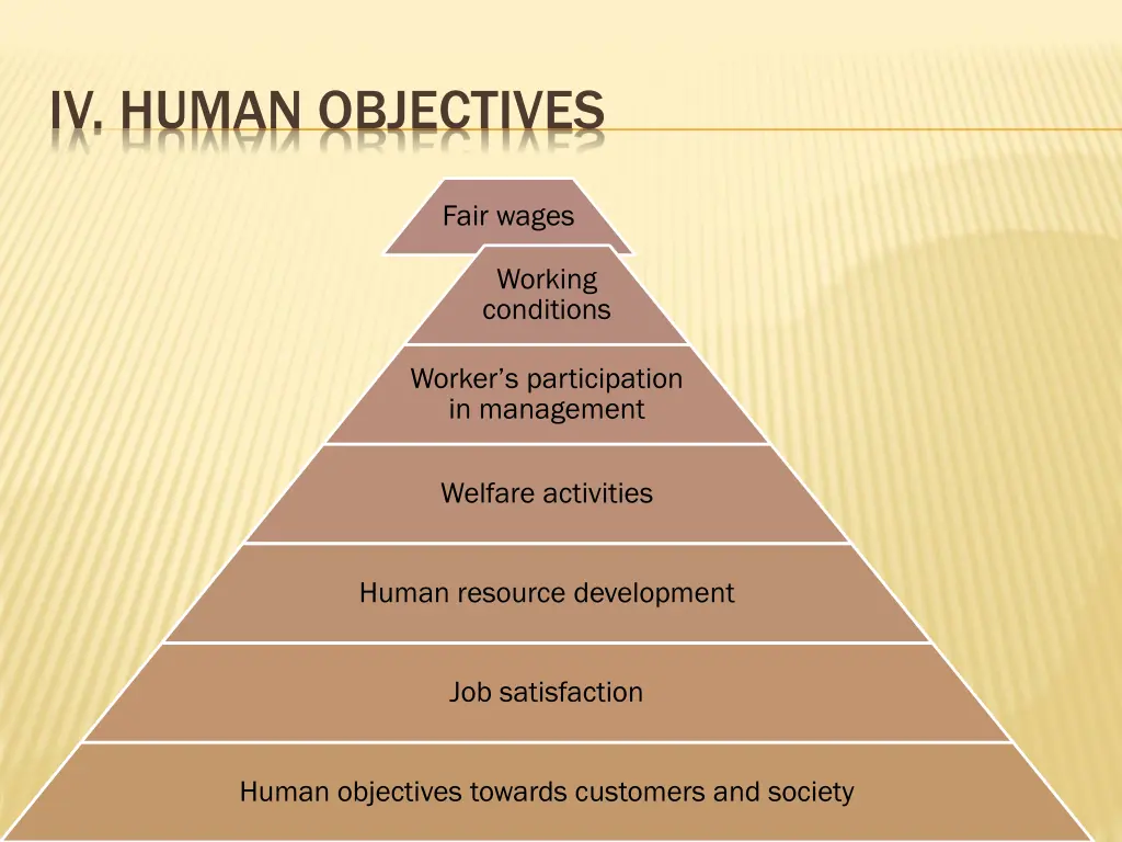 iv human objectives