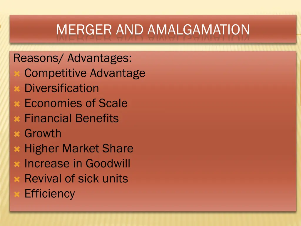 merger and amalgamation