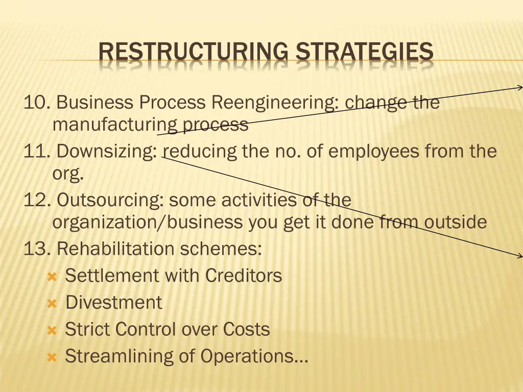 restructuring strategies 1