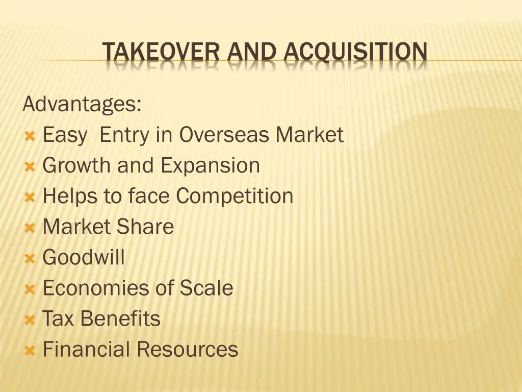 takeover and acquisition