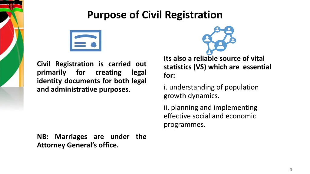 purpose of civil registration