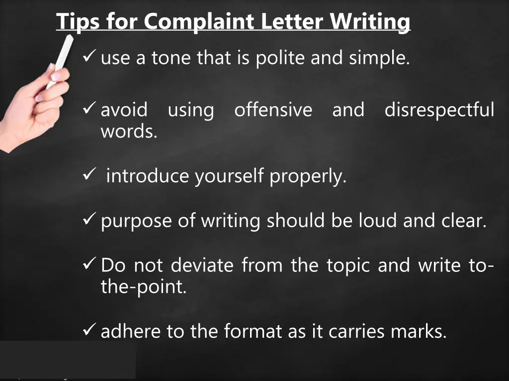 tips for complaint letter writing use a tone that