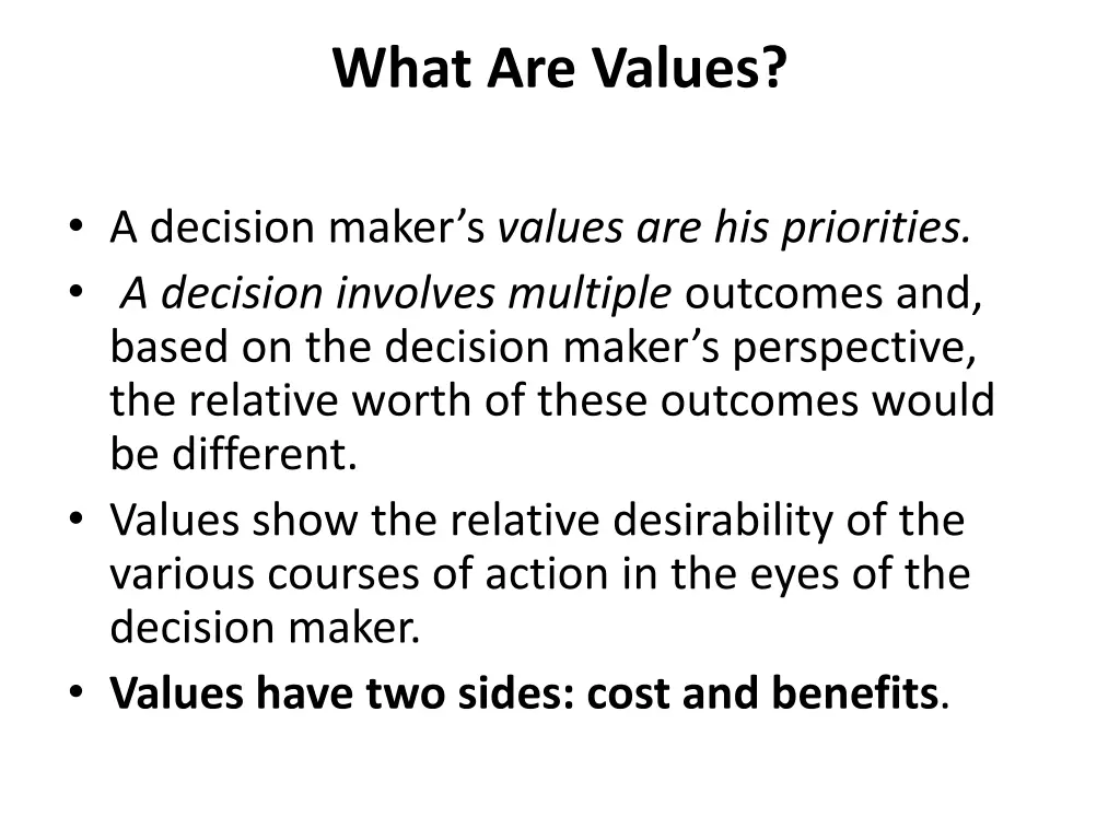 what are values