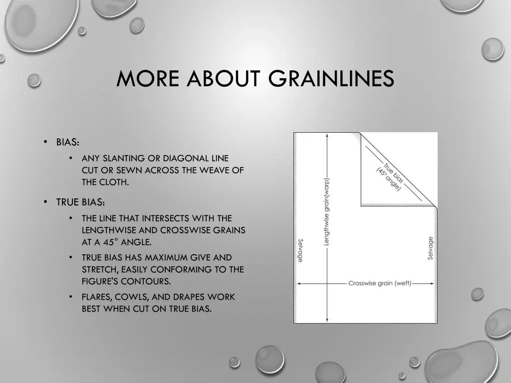 more about grainlines