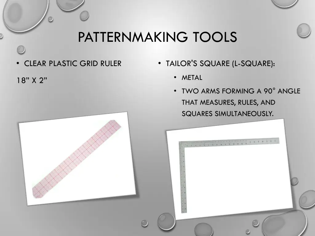 patternmaking tools