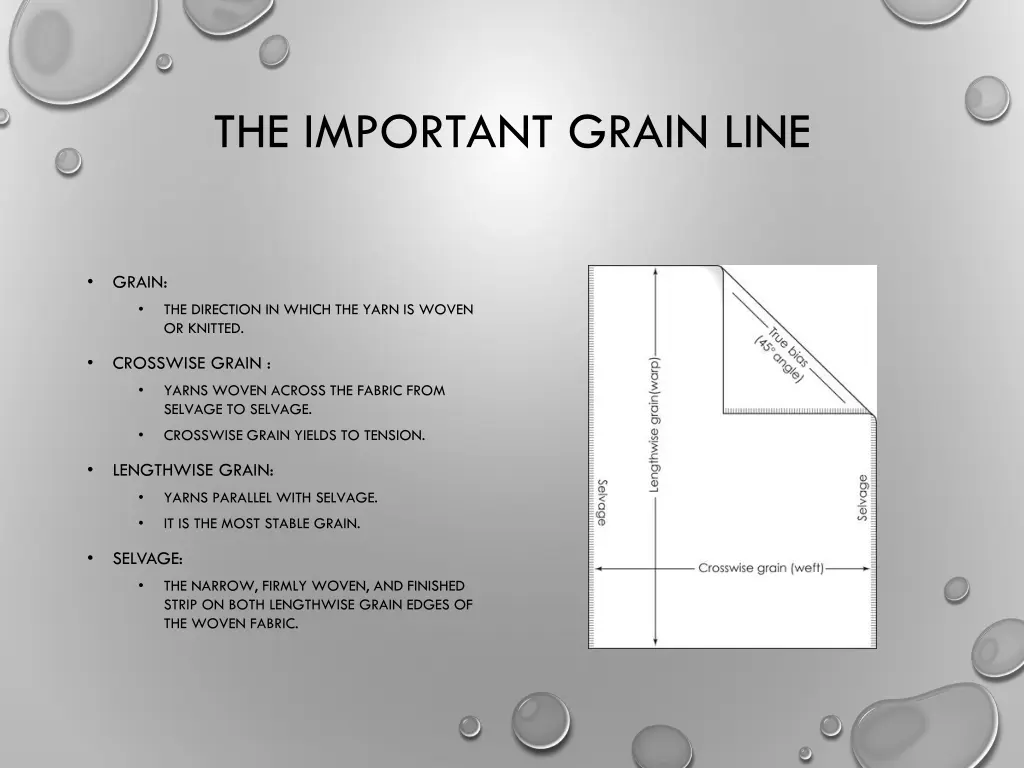 the important grain line