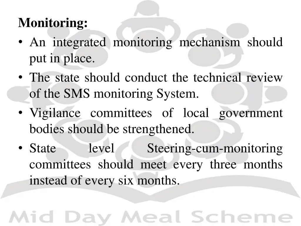 monitoring an integrated monitoring mechanism