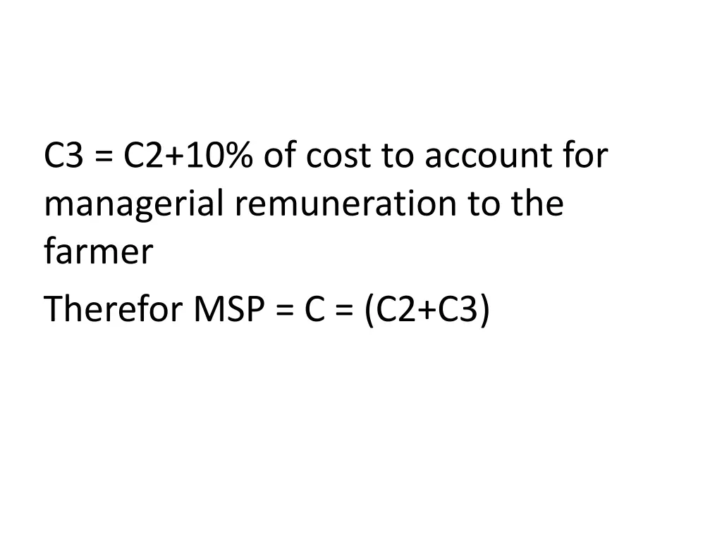 c3 c2 10 of cost to account for managerial