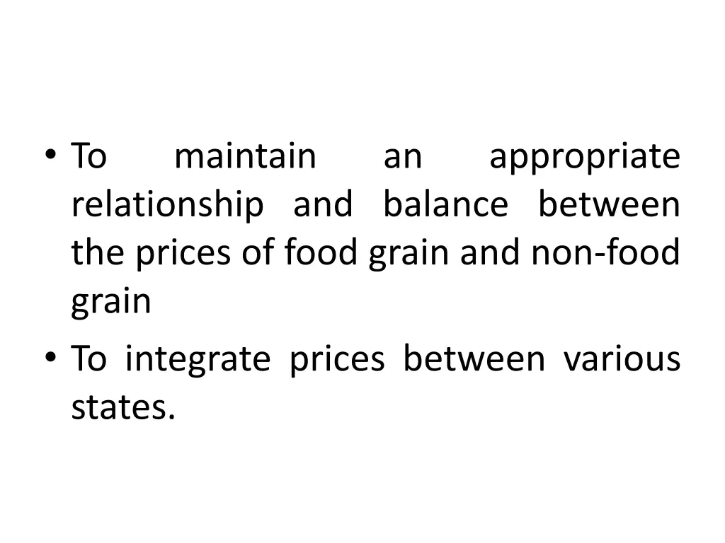 to relationship and balance between the prices