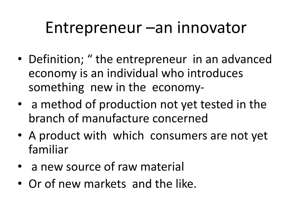 entrepreneur an innovator