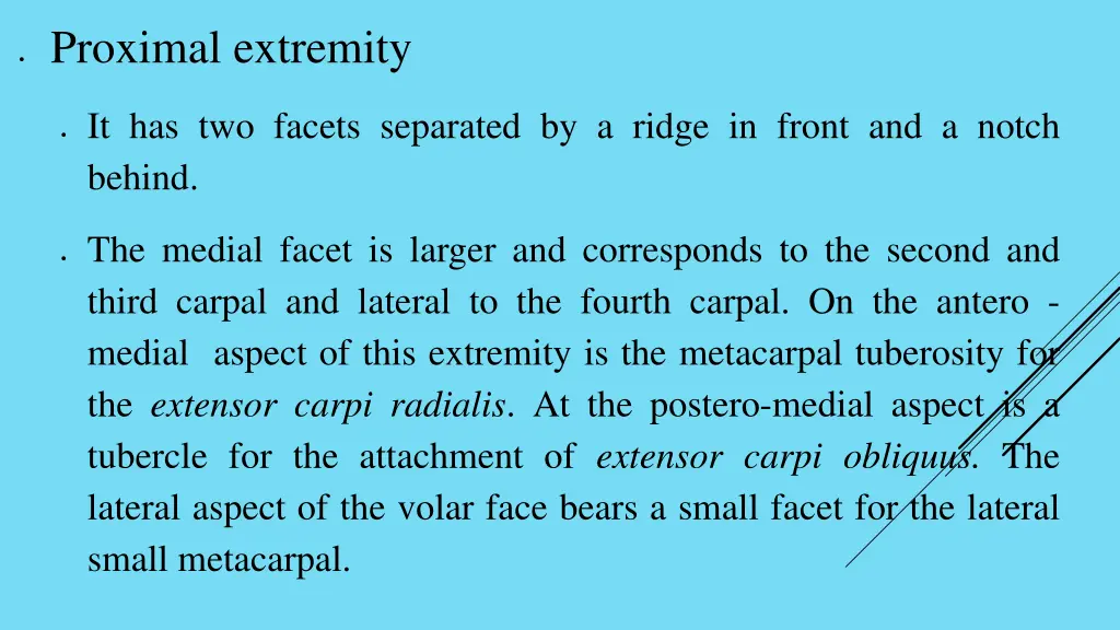 proximal extremity