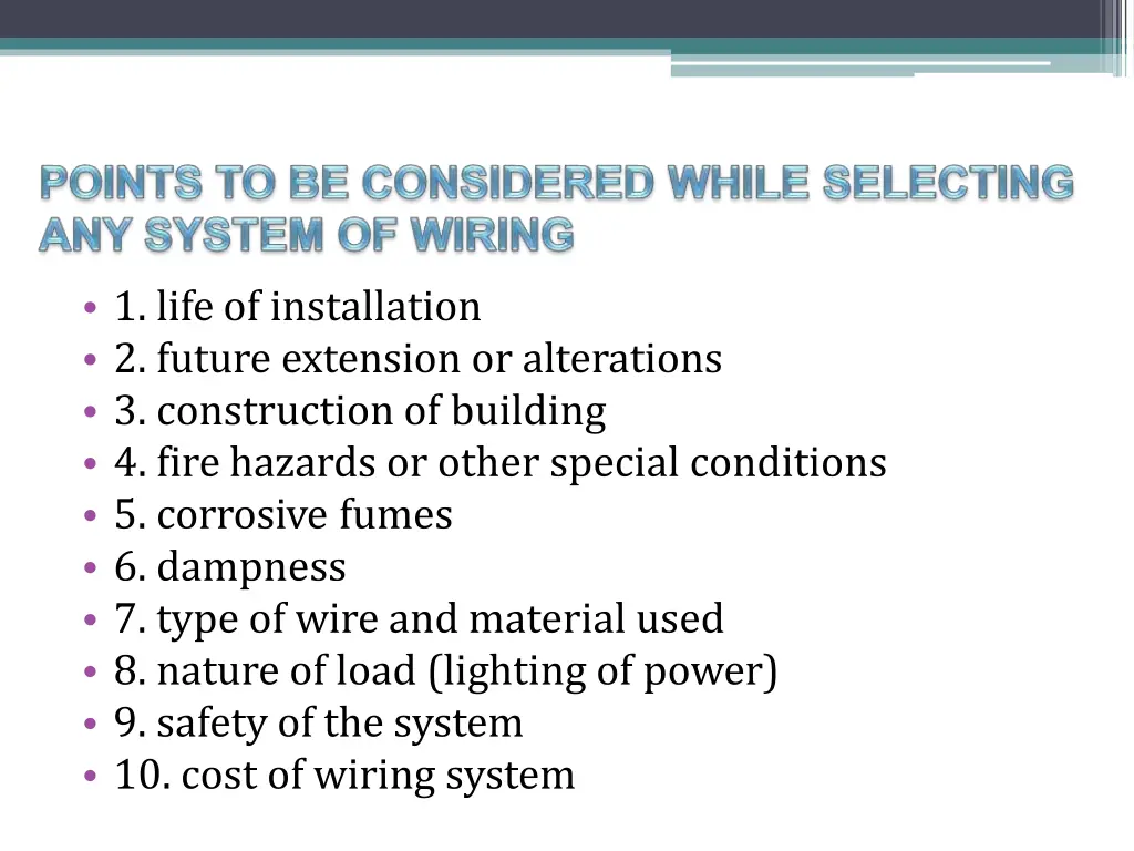 1 life of installation 2 future extension