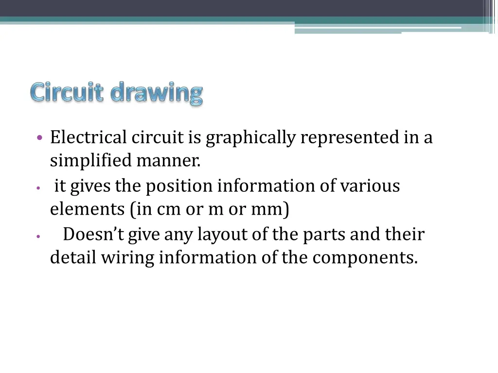 electrical circuit is graphically represented