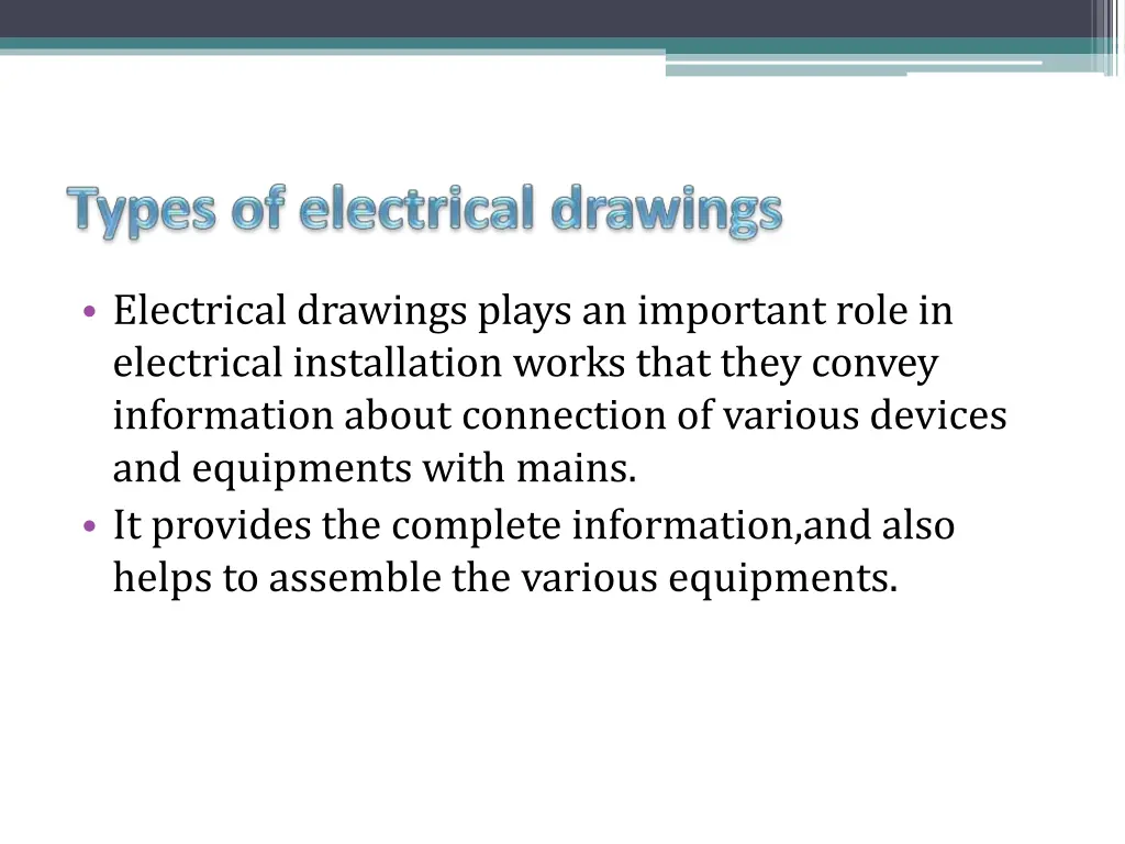 electrical drawings plays an important role