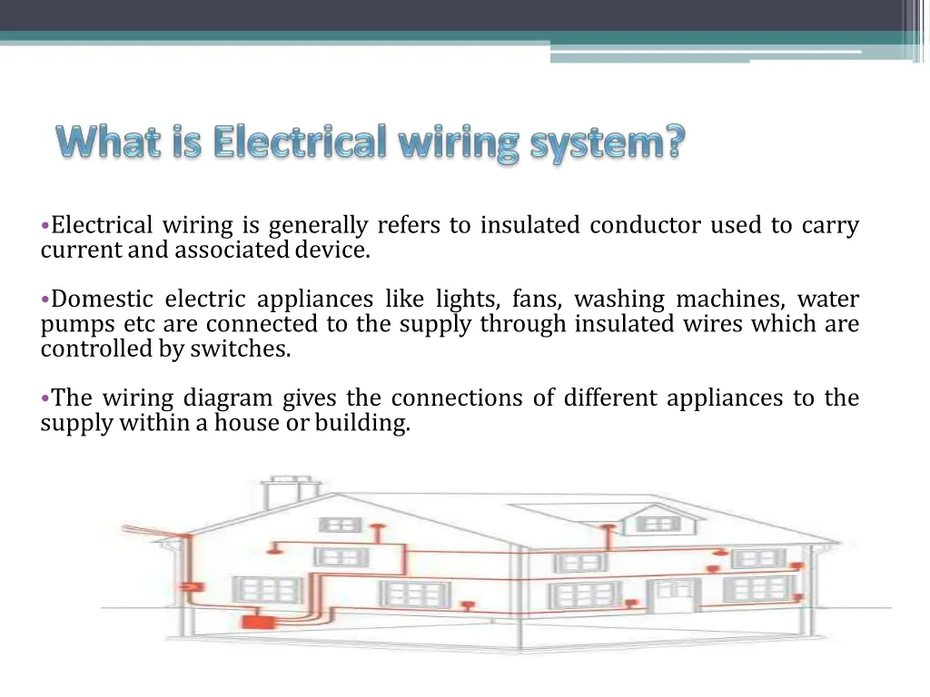 electrical wiring is generally refers