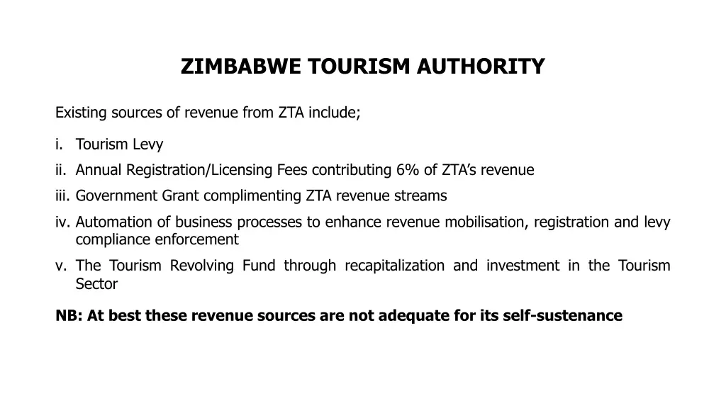 zimbabwe tourism authority