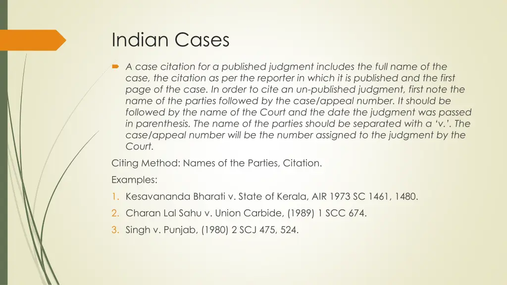 indian cases