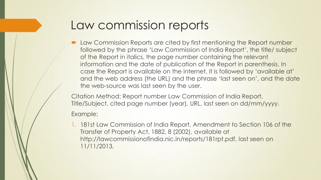 law commission reports