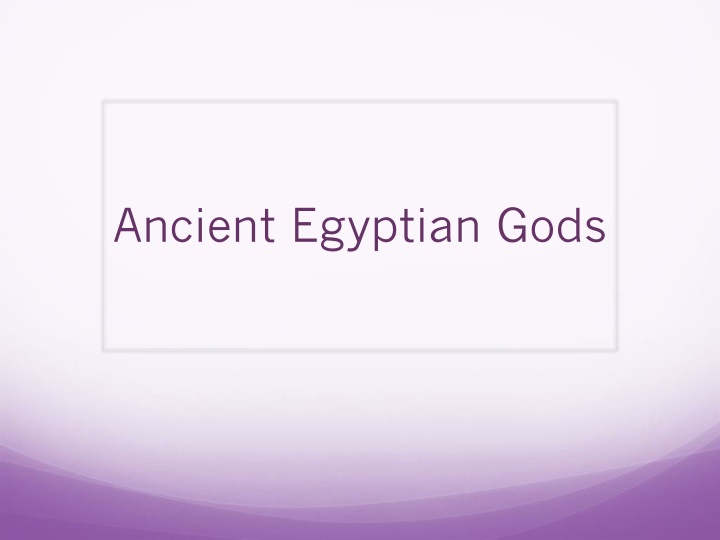 ancient egyptian gods