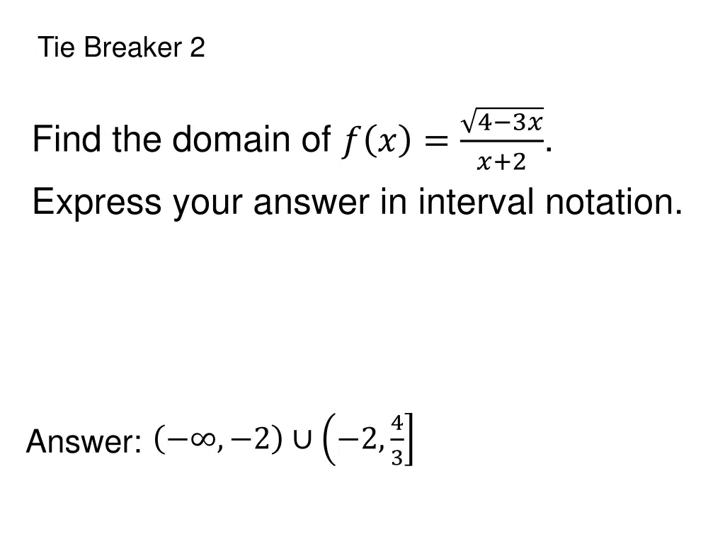 tie breaker 2