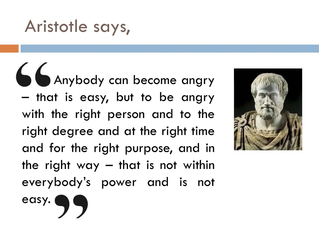 aristotle says