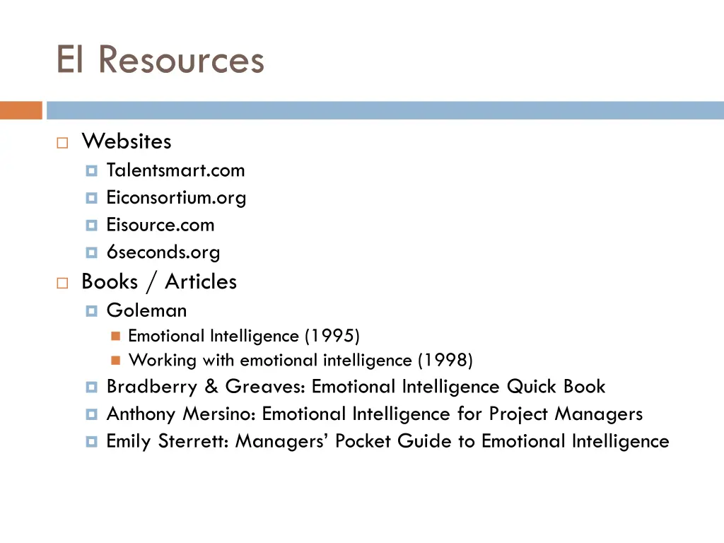 ei resources