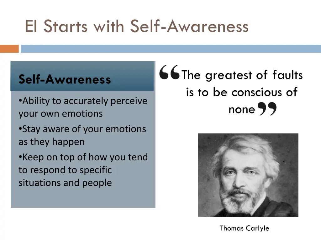 ei starts with self awareness