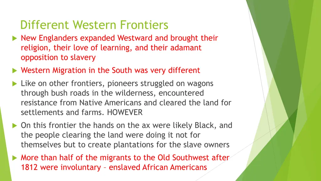 different western frontiers new englanders