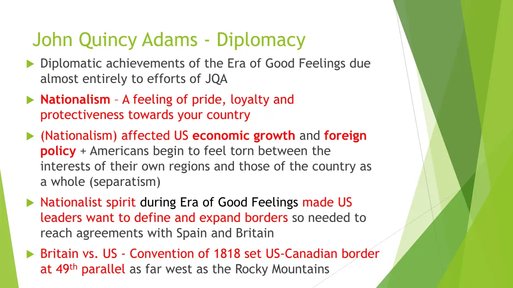 john quincy adams diplomacy