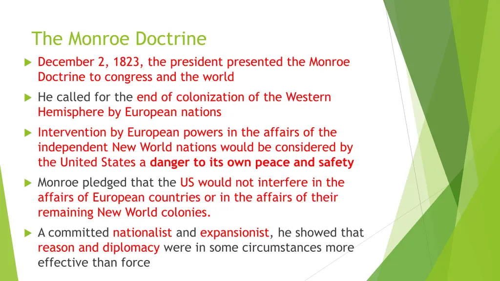 the monroe doctrine