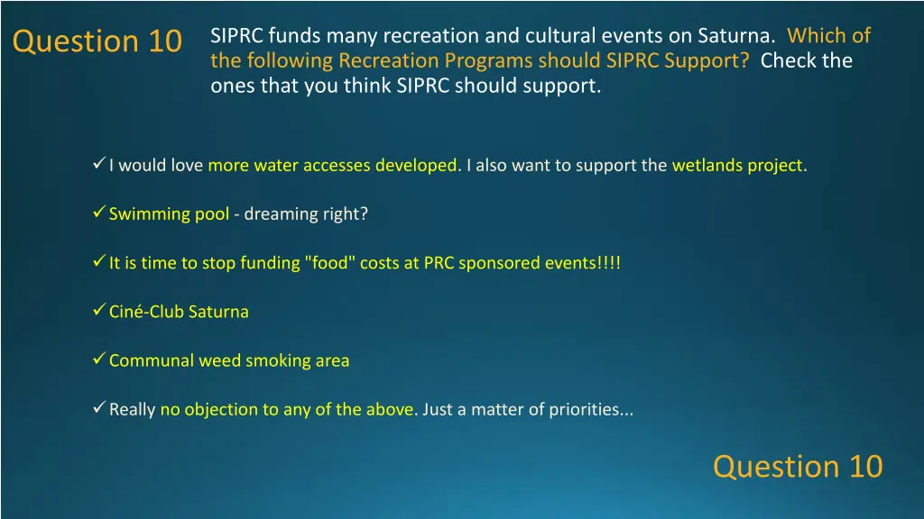 siprc funds many recreation and cultural events 1