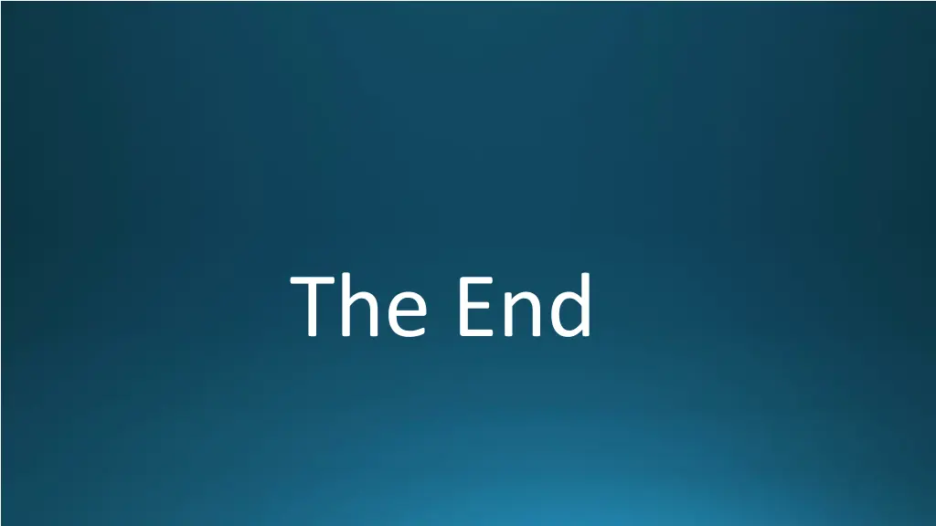 the end