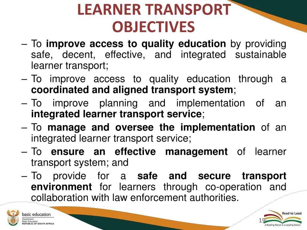 learner transport