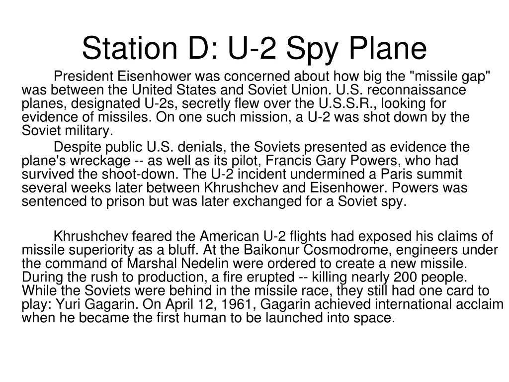 station d u 2 spy plane president eisenhower