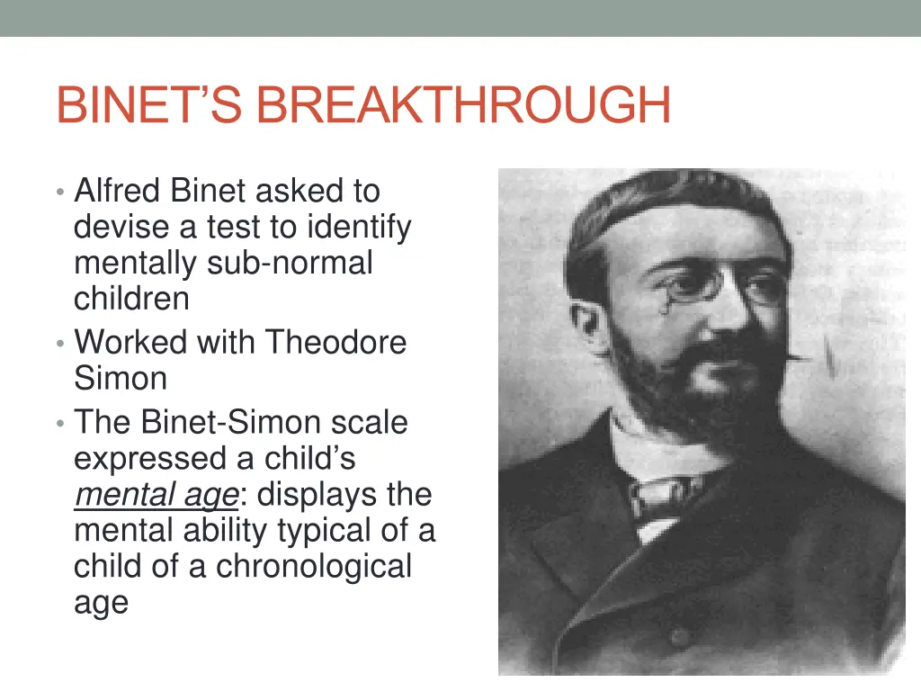 binet s breakthrough