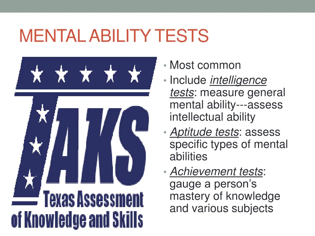 mental ability tests