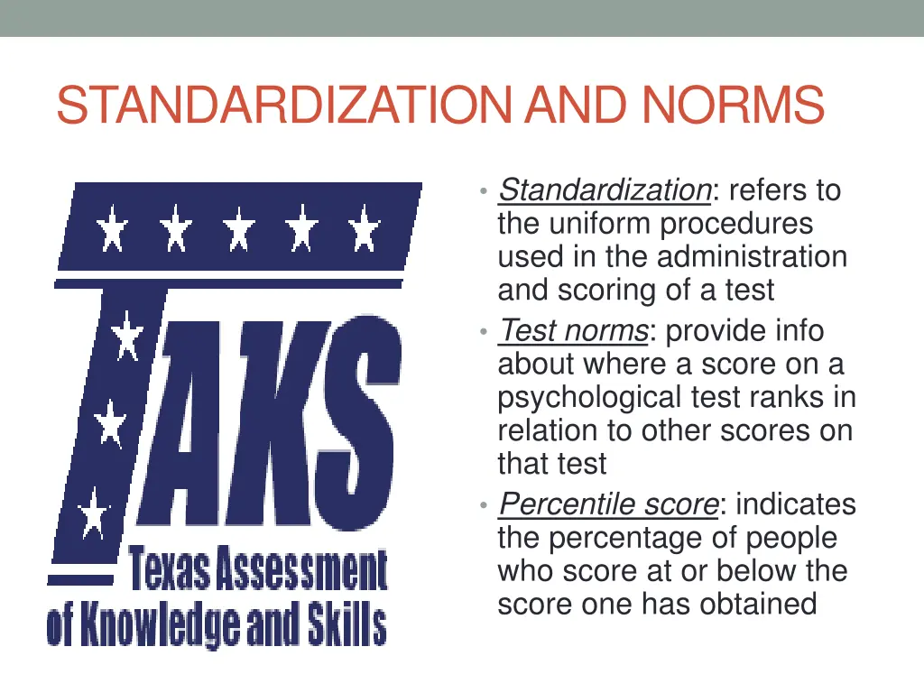 standardization and norms