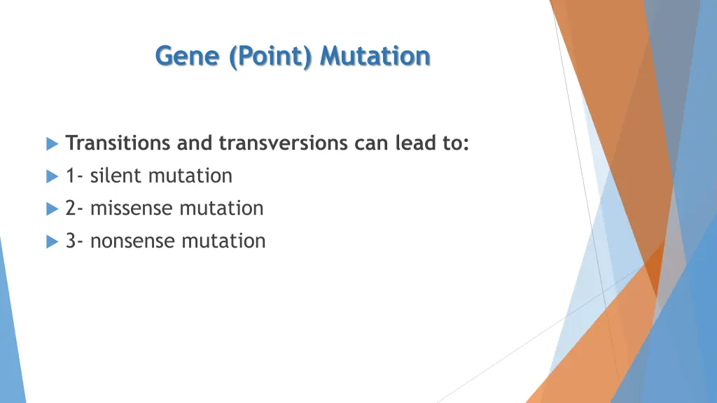 gene point mutation