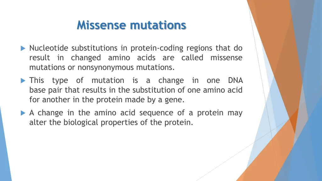 missense mutations