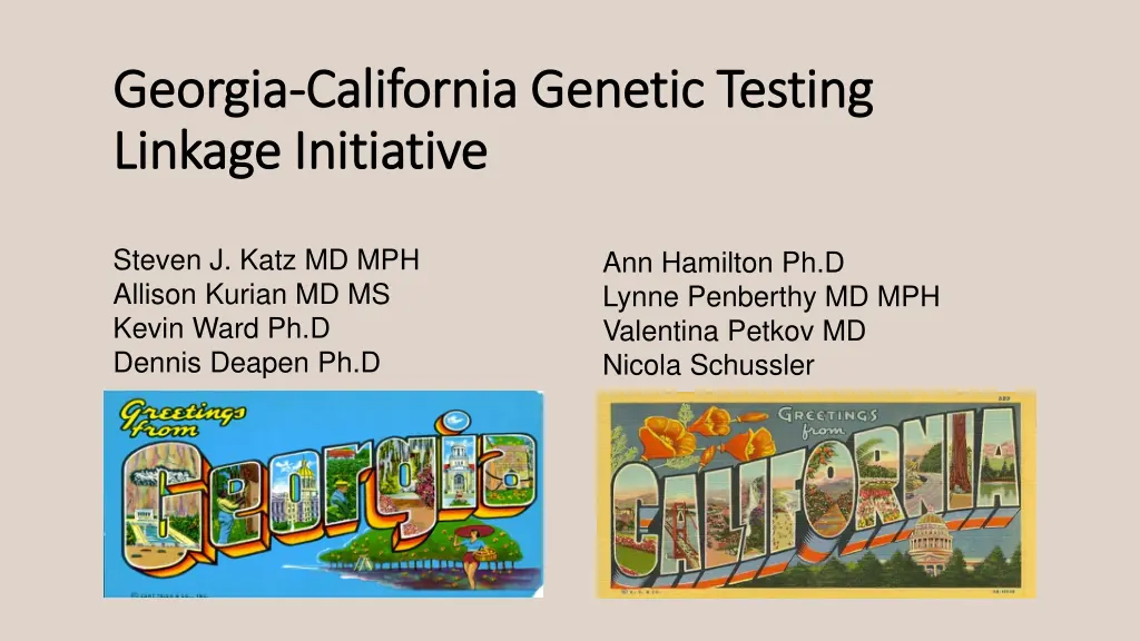 georgia georgia california genetic testing