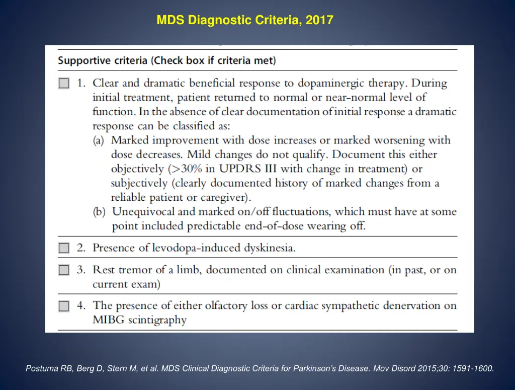 mds diagnostic criteria 2017 1