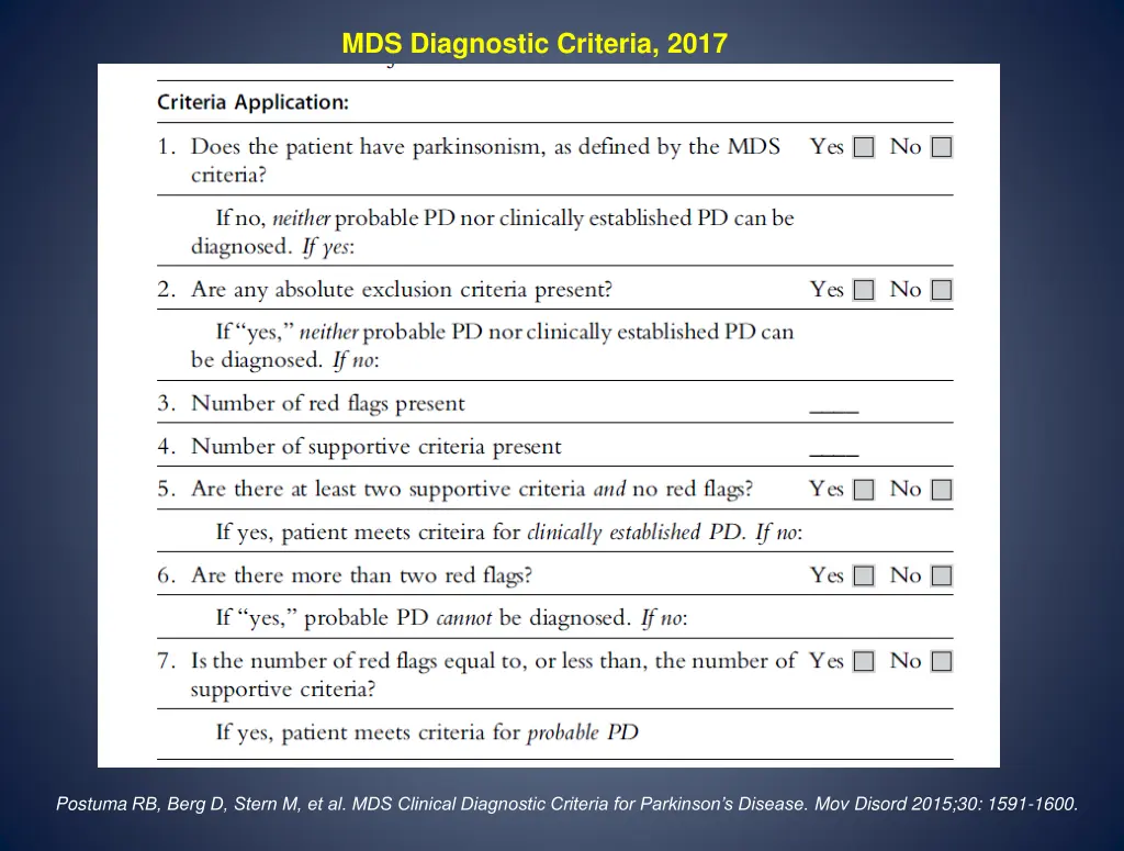 mds diagnostic criteria 2017 4