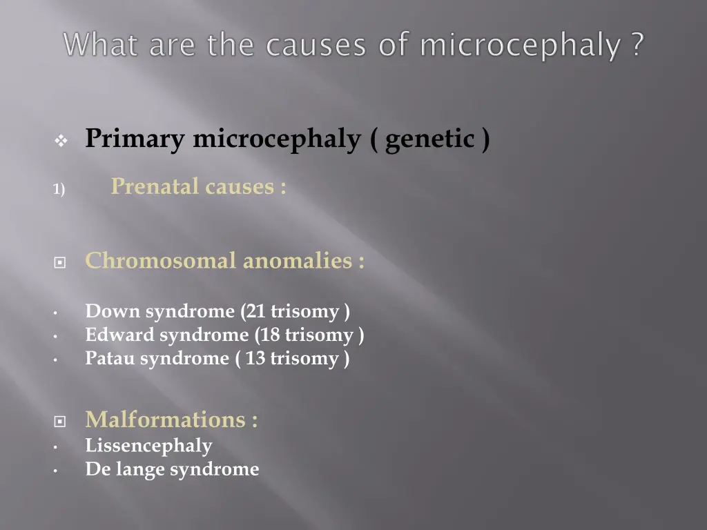 primary microcephaly genetic