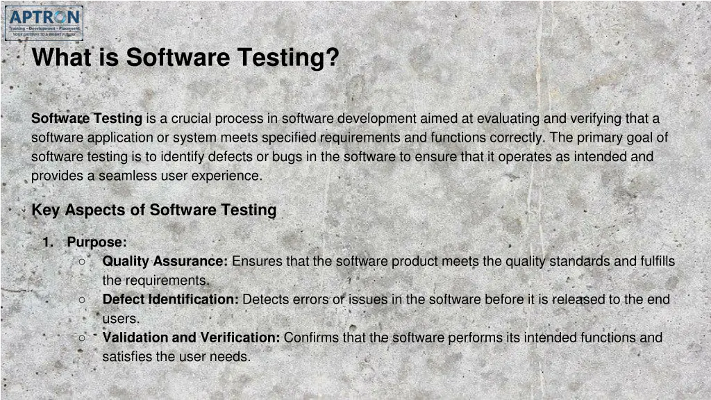 what is software testing