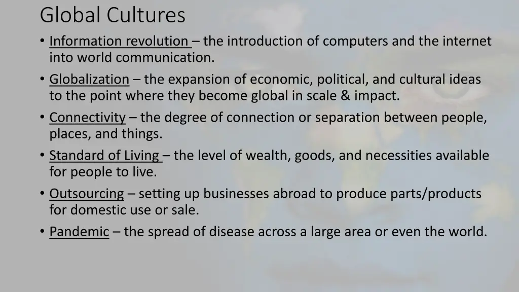 global cultures information revolution