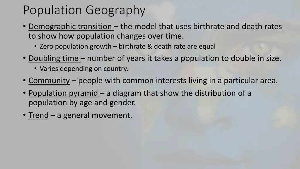 population geography demographic transition