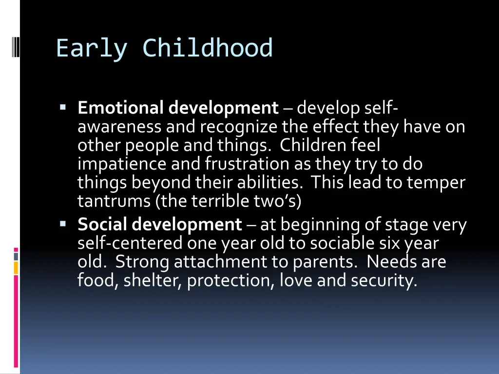 early childhood 1